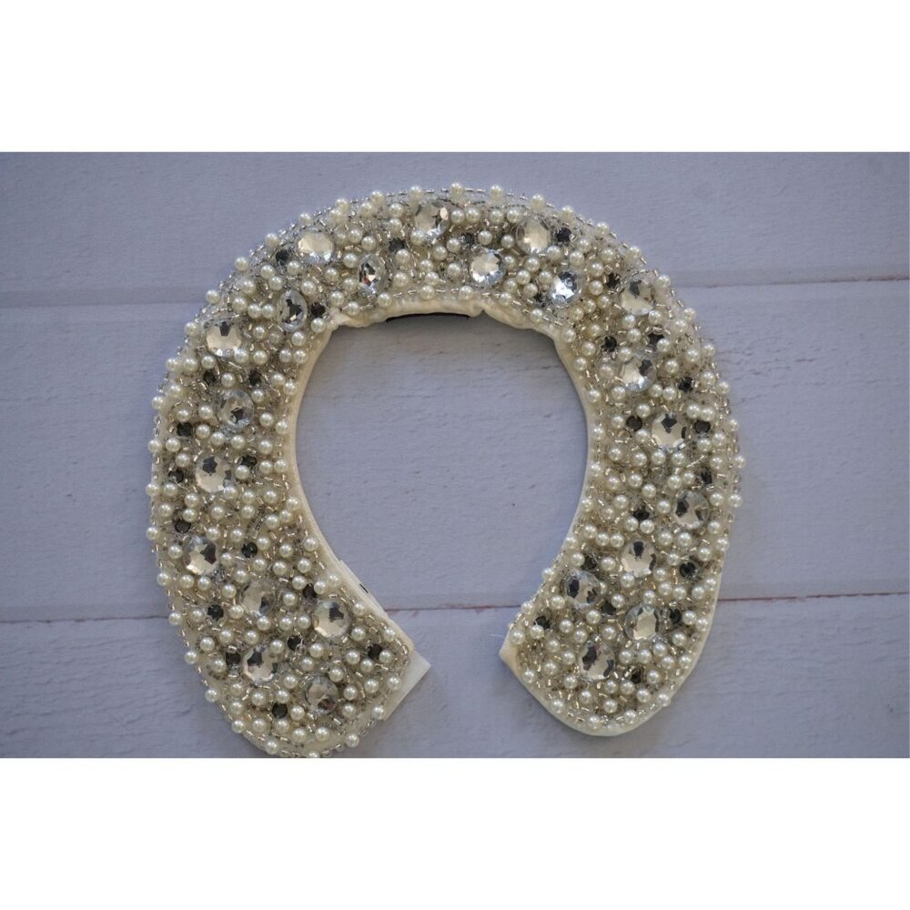 H&M Embellished Pearl & Rhinestone Peter Pan Collar - Detachable Statement - Picture 10 of 10